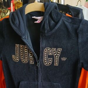 Juicy Couture Black Hoodie with Gold Studs
